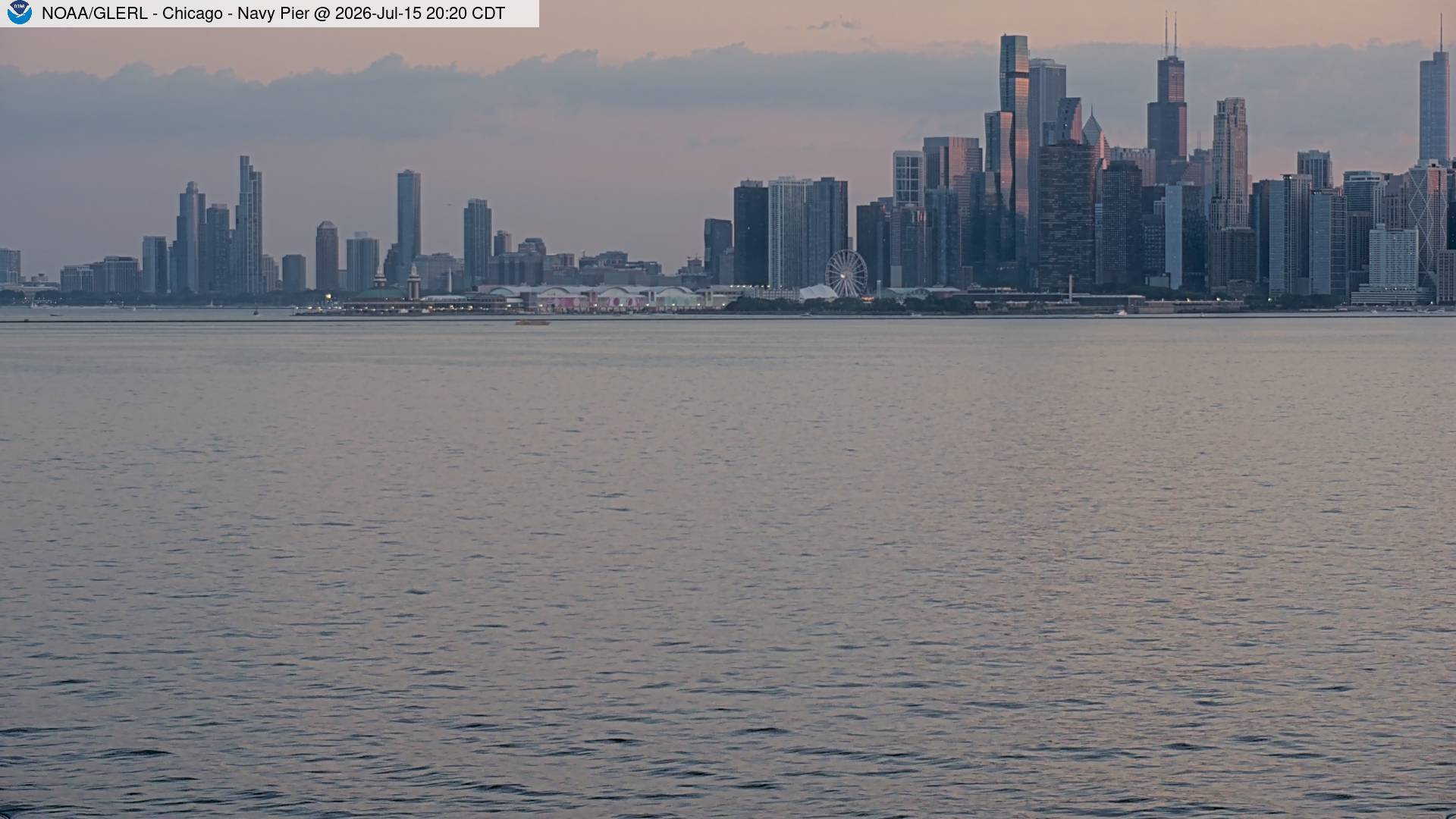 Chicago under comparatively clear atmospheric conditions