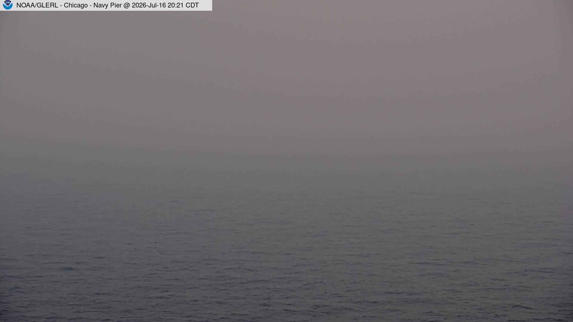 Chicago under smoke-affected atmospheric conditions
