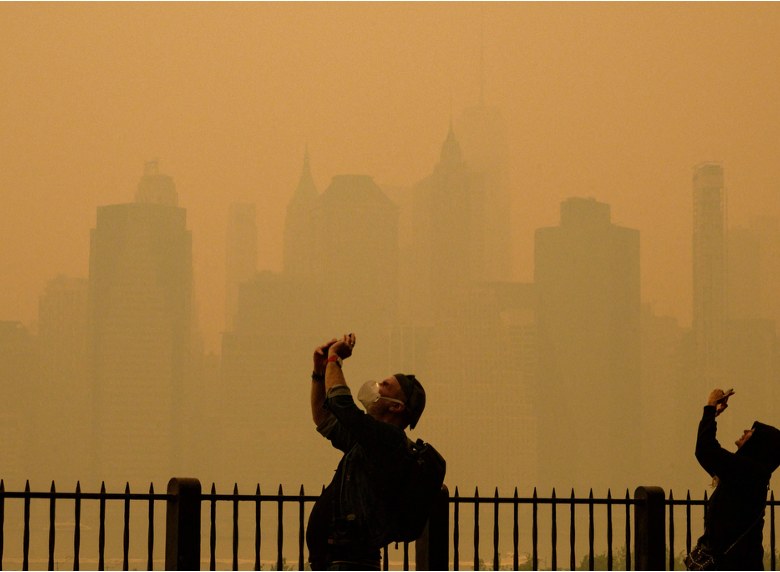New York City under Canadian wildfire smoke in June 2023