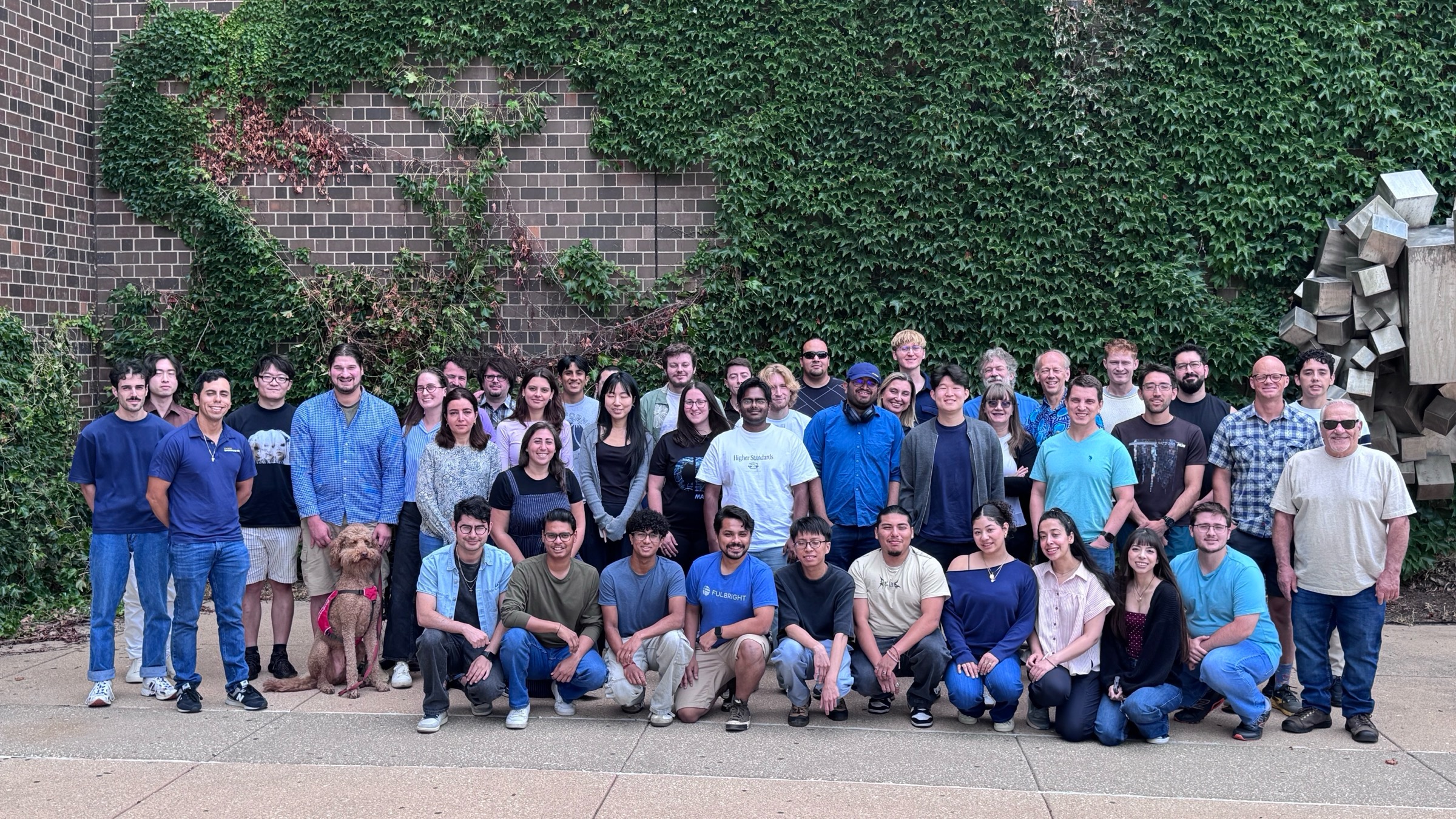 The 2026 Sage Summer Camp group outside UIC's Electronic Visualization Laboratory
